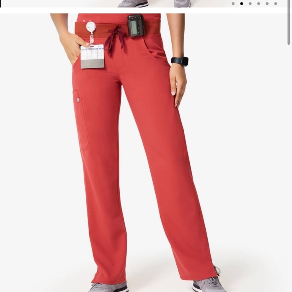 FIGS limited edition clay Large scrub set Kade pants and Kasma top like new - Picture 4 of 16